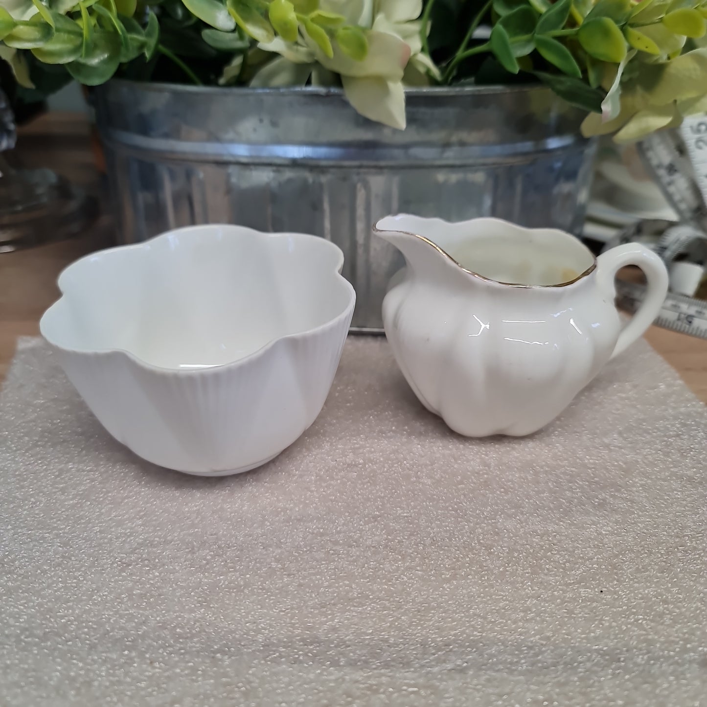 Rare Foley milk jug and sugar bowl