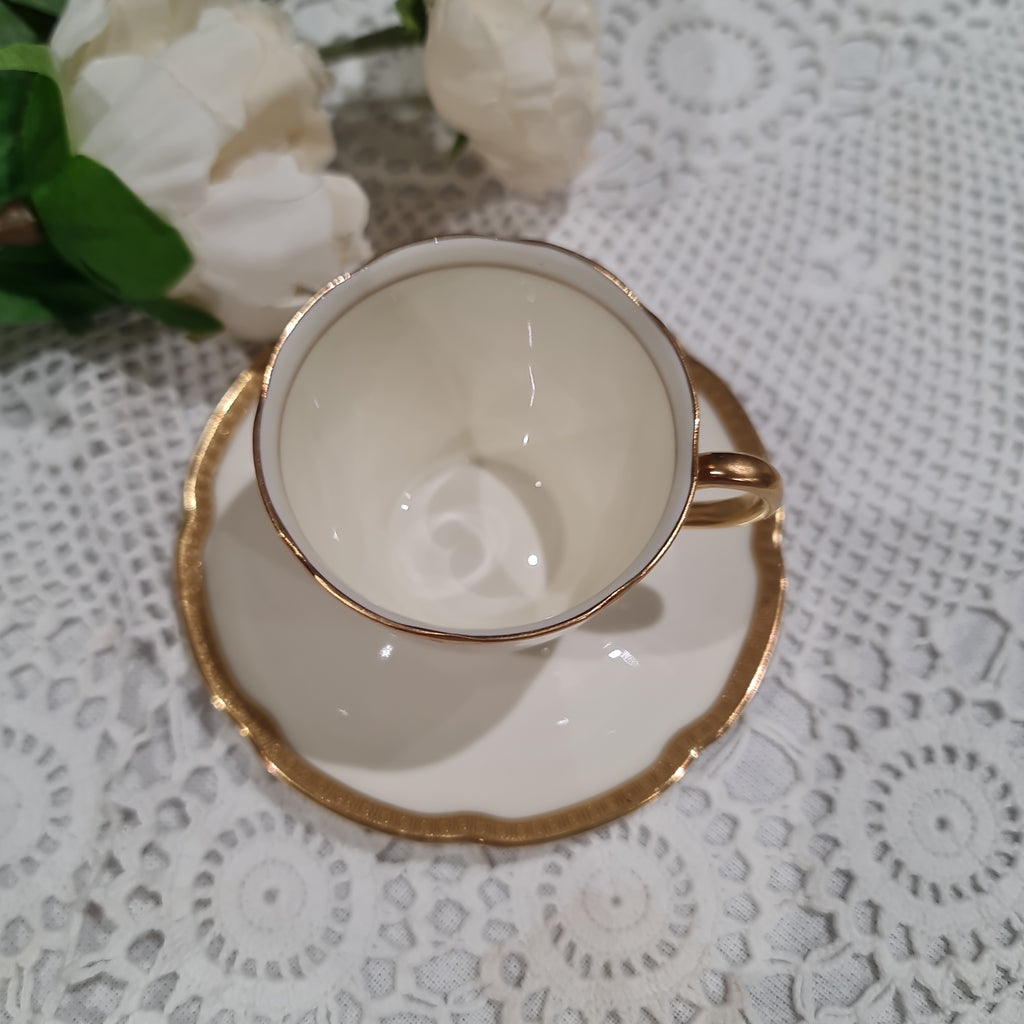 Royal Doulton Vintage Ivory Gold coffee set  -VGC