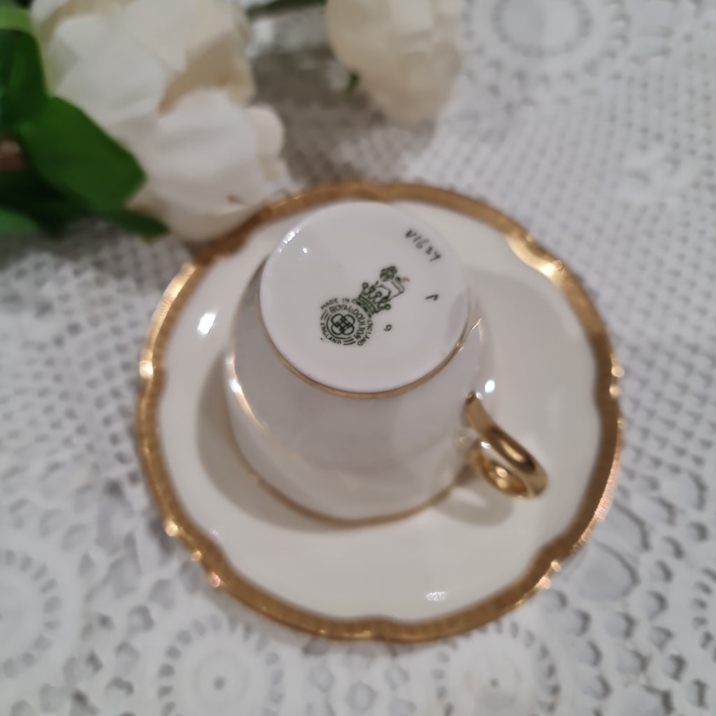 Royal Doulton Vintage Ivory Gold coffee set  -VGC