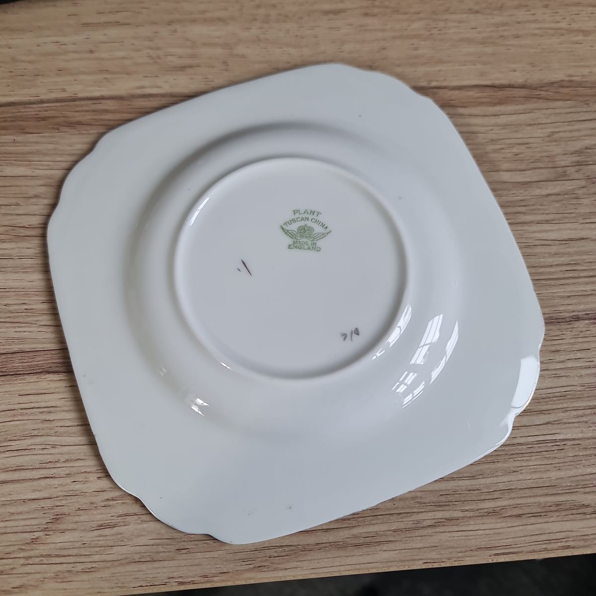 Crown Tuscan handpainted Square cake plate 15 cm
