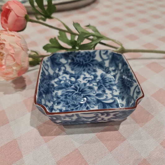 MINO YAKI (美濃焼き )- Antique Japanese square bowl