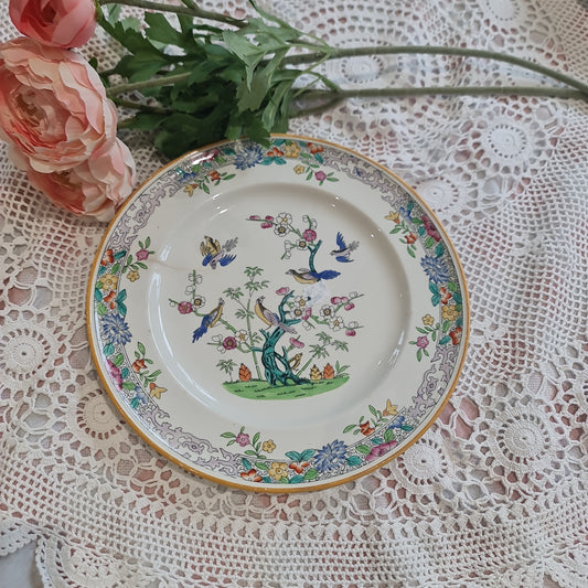 Antique Hand Painting Minton Emperor’s Garden Saucer C4842- with defect
