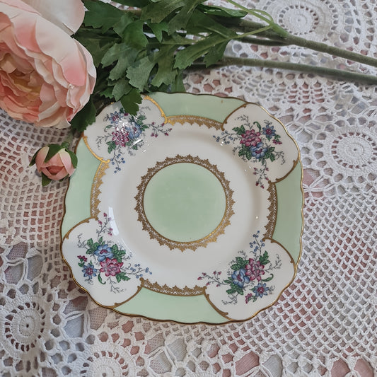 Coclough vintage green square cake plate