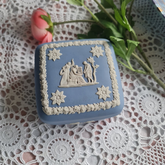 Wedgwood Jasperware light blue trinket box