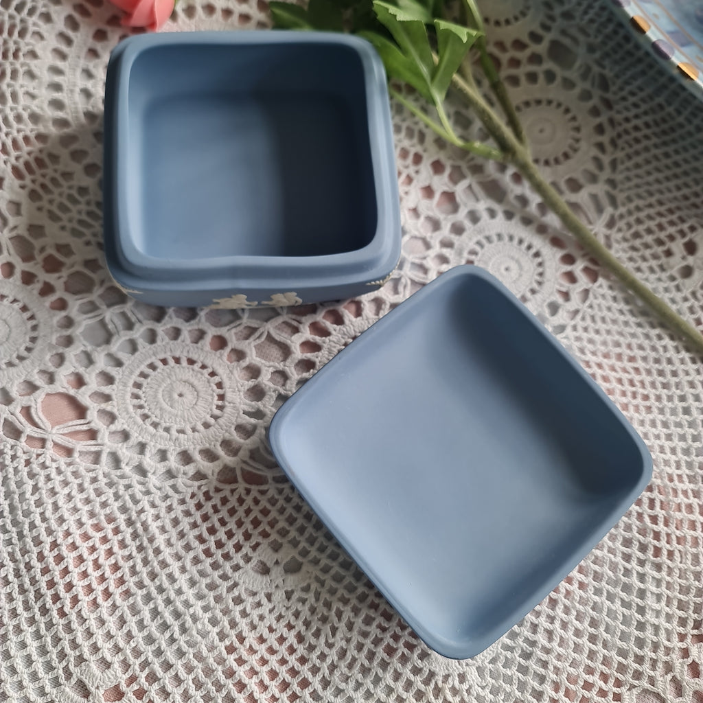 Wedgwood Jasperware light blue trinket box
