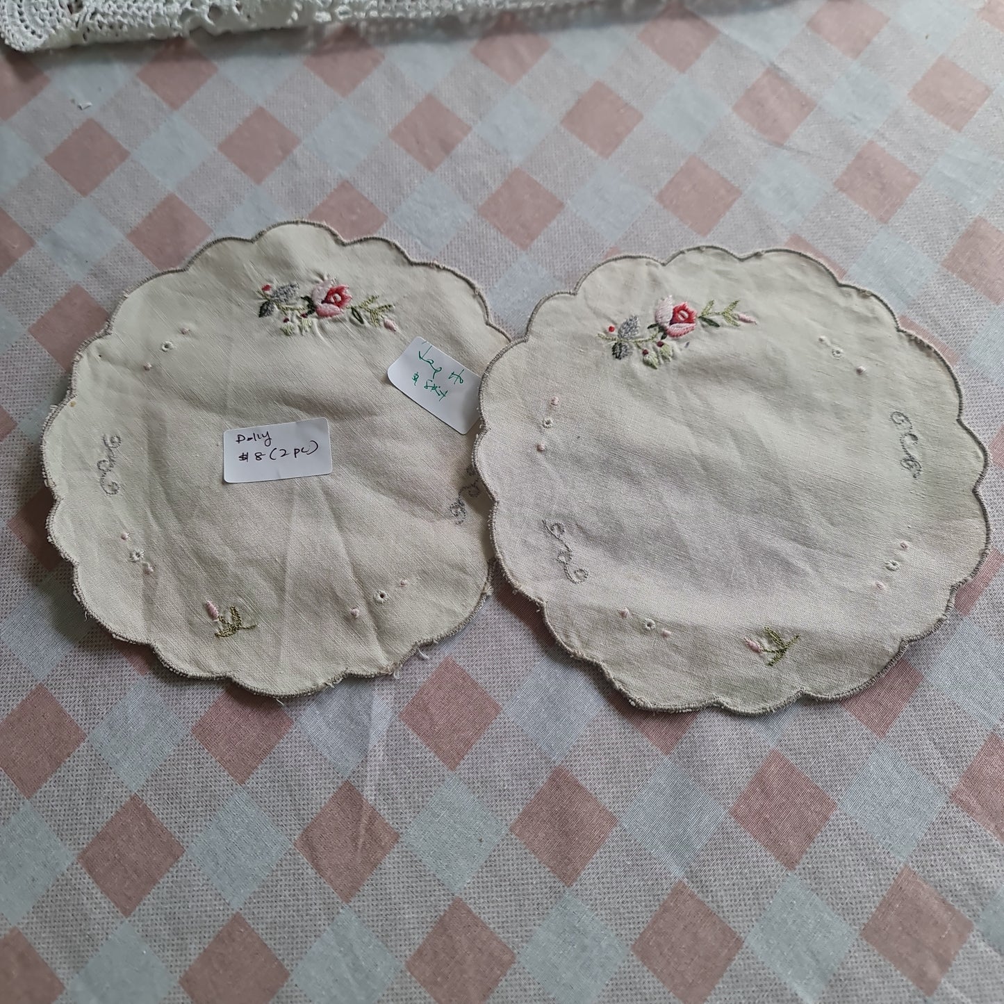 2 x embroidery Dolly