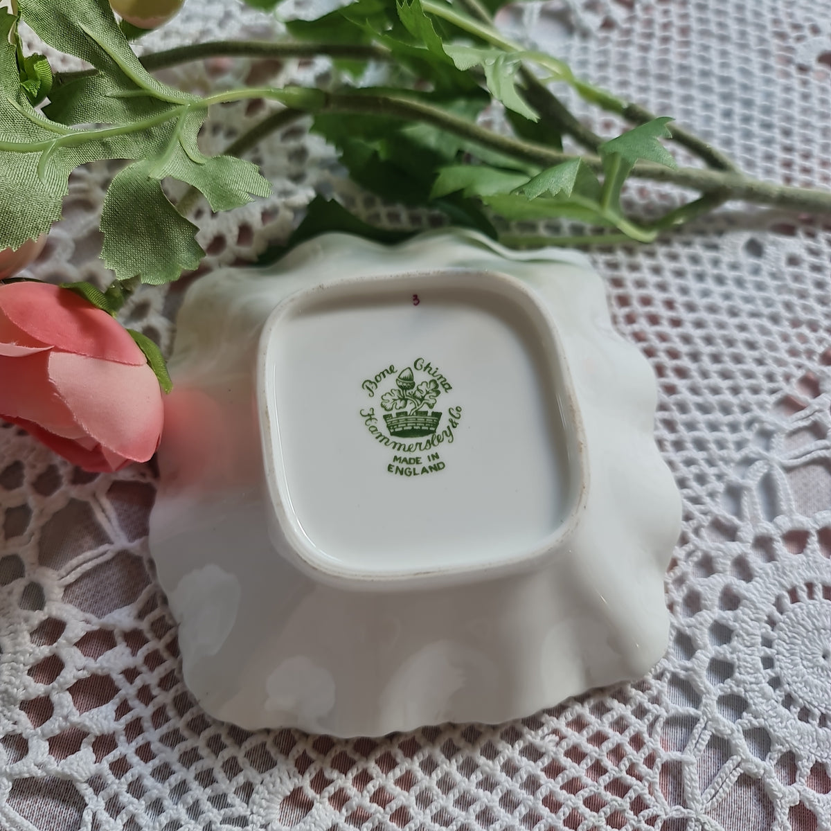 Beautiful Hammersley trinket Square dish