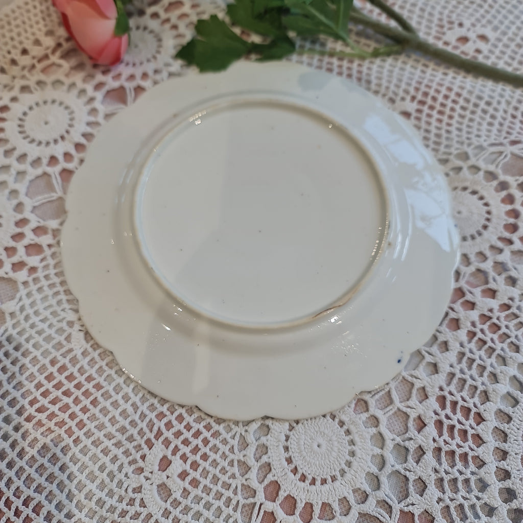 Rare 19th Century Blue chrysanthemum 19 cm plate - Likely Coalport