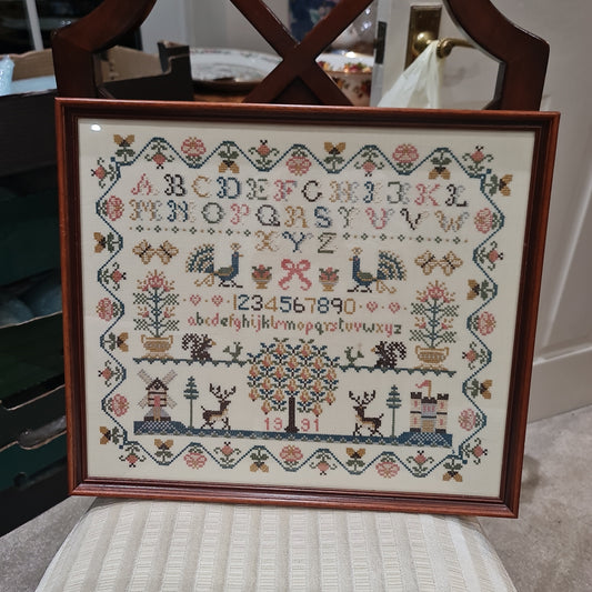 Lovely Vintage Cross stitch nicely framed