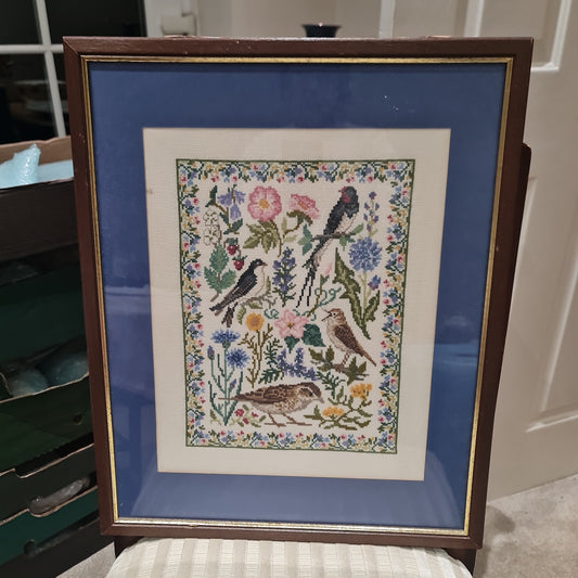 Lovely vintage Cross stitch- birds