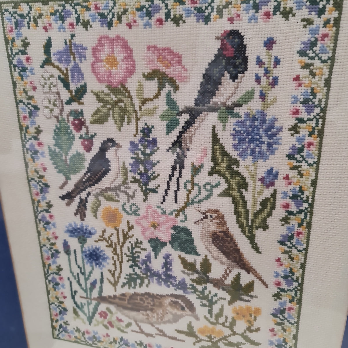 Lovely vintage Cross stitch- birds