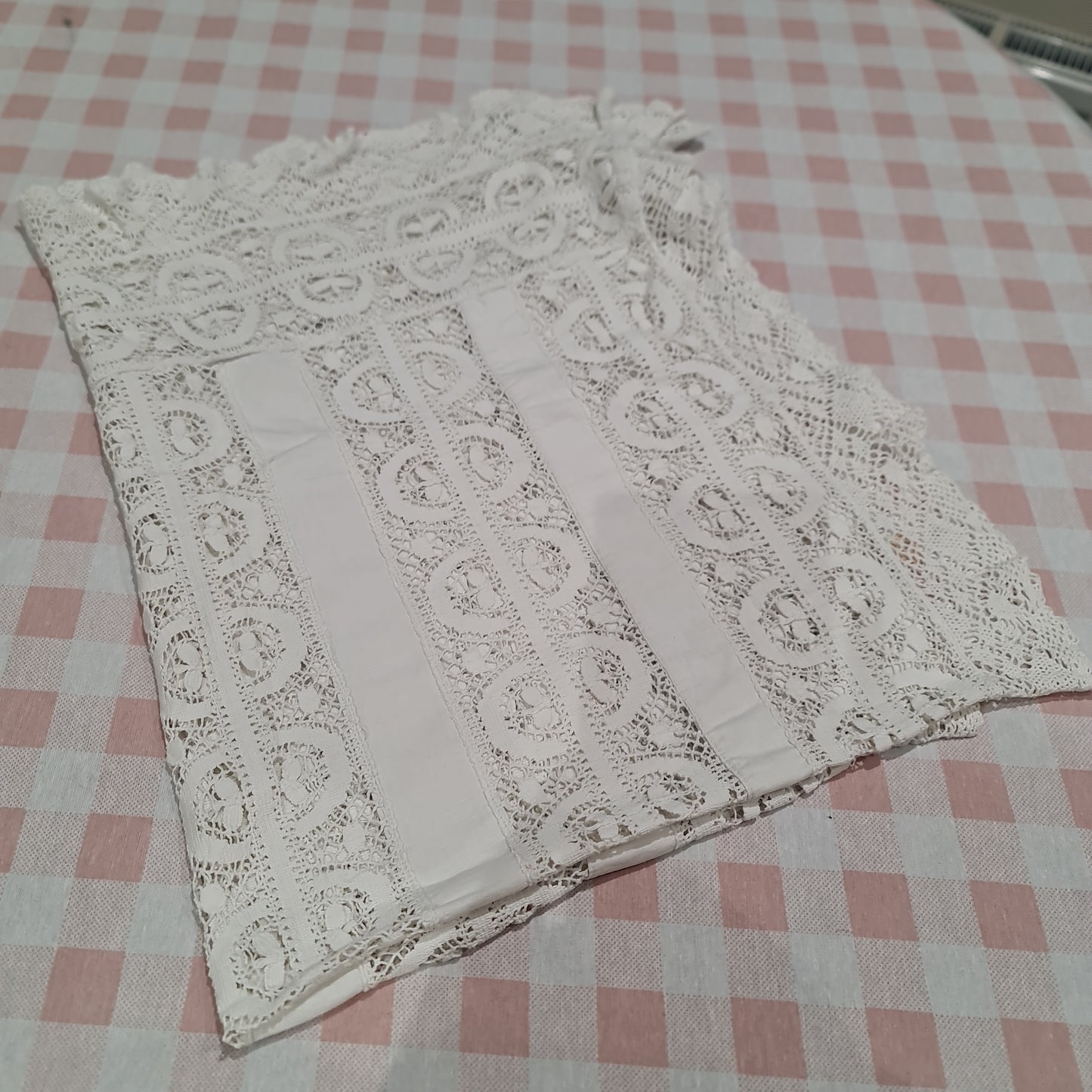 Vintage Square crochet table cloth