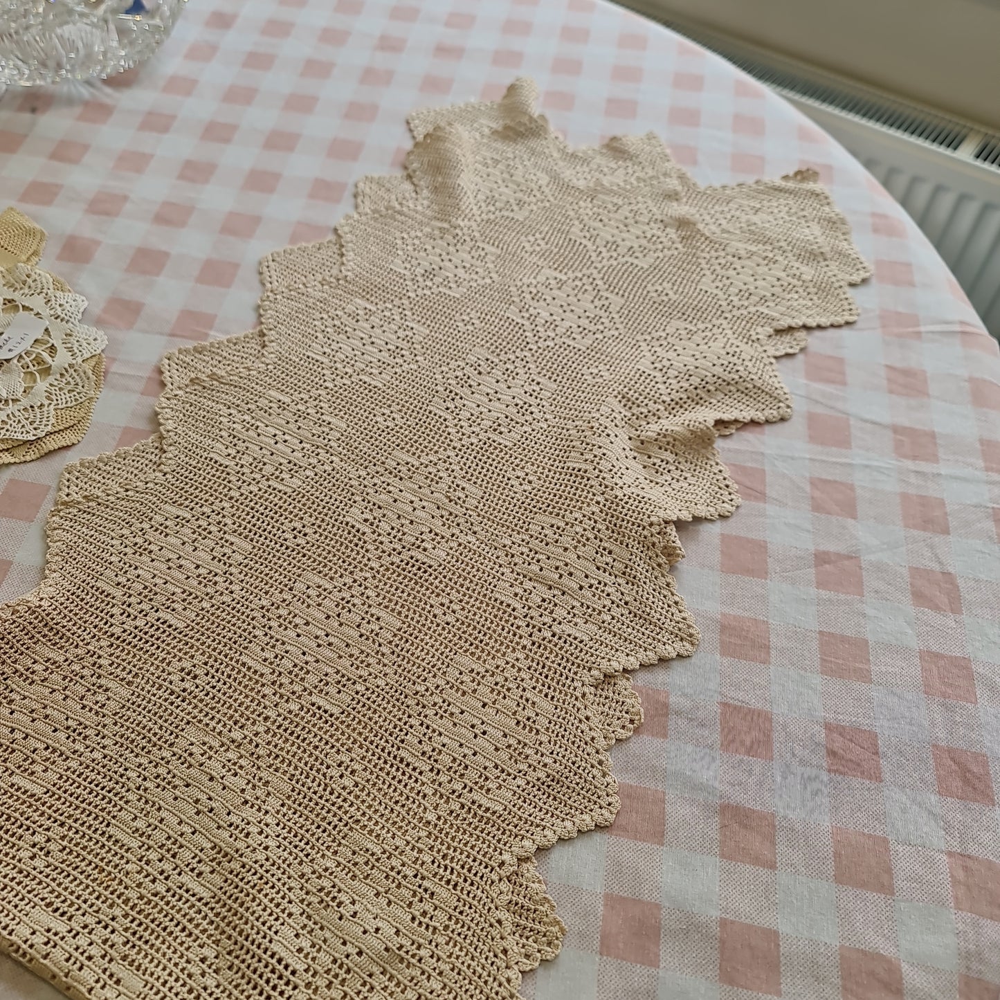 Lovely vintage crochet table runner