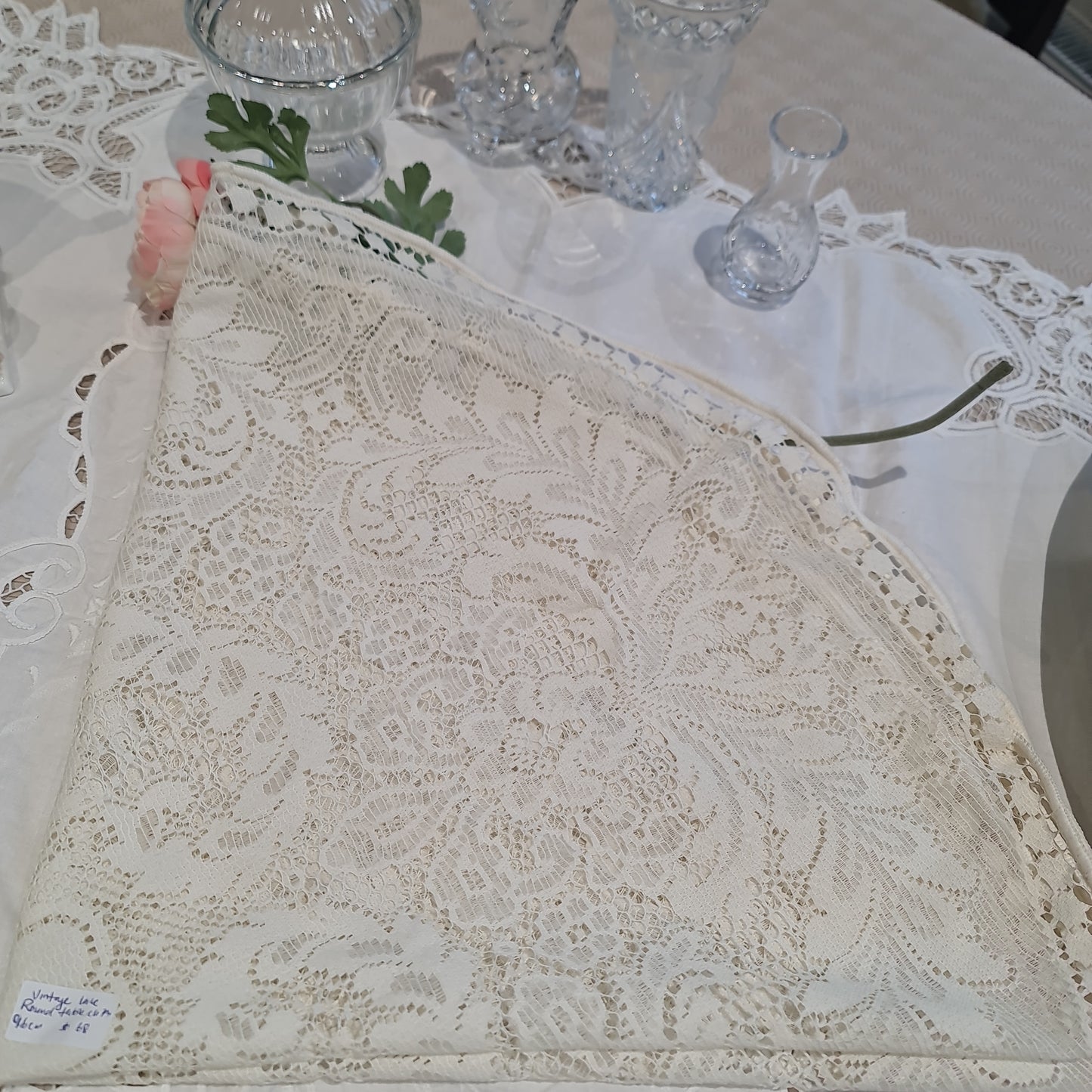 Vintage Tablecloths Handmade , embroidery , linen