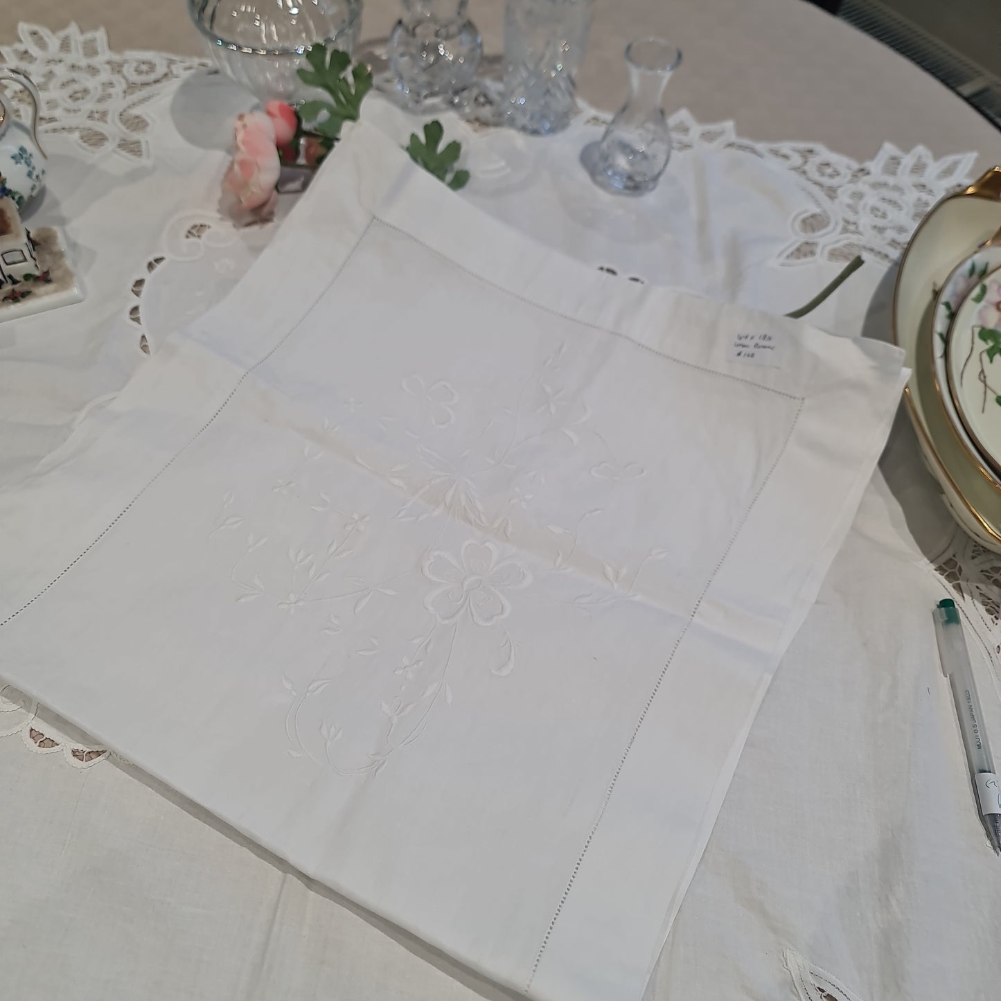 Vintage Tablecloths Handmade , embroidery , linen