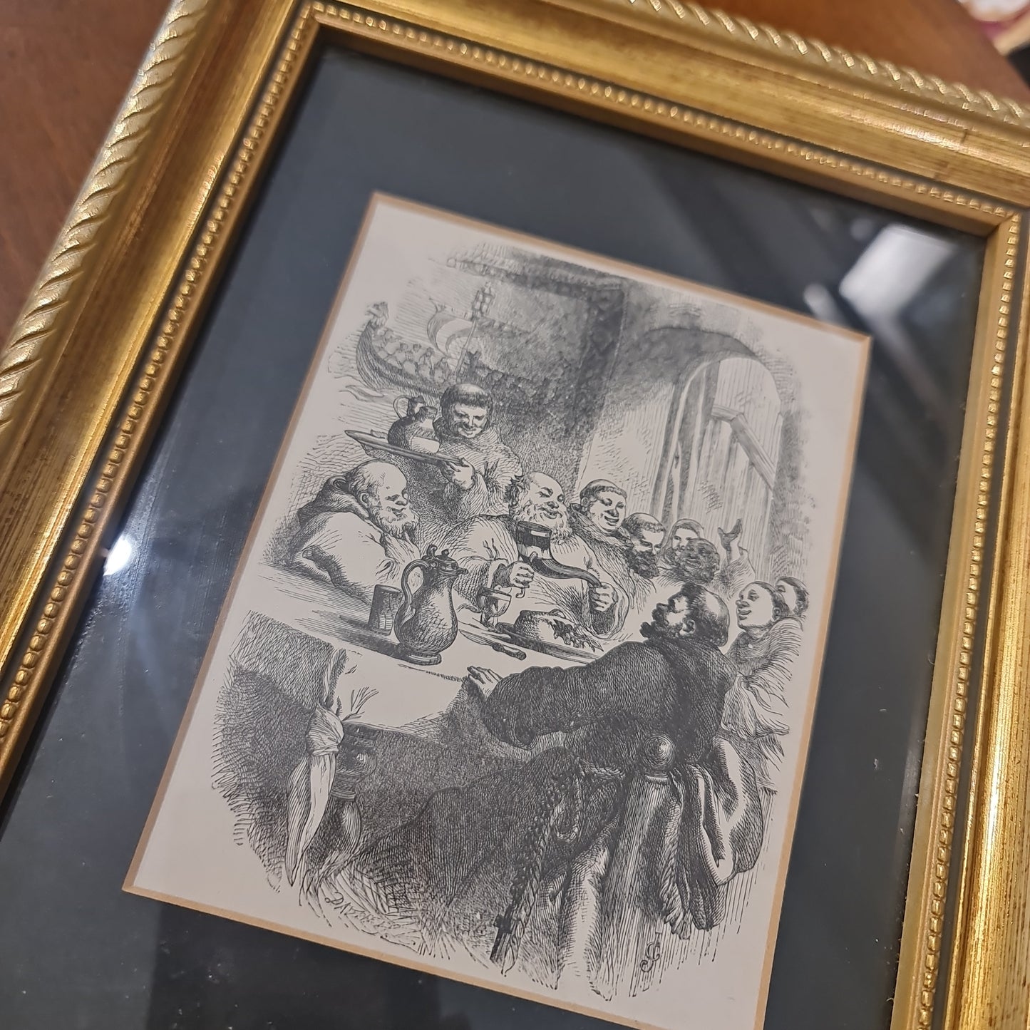 Vintage print of Jolly pub scene