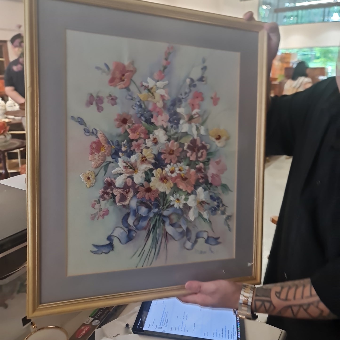 Gorgeous Embroidery art signed by artist