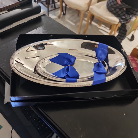 ASHBERRY silver plated serving plate set