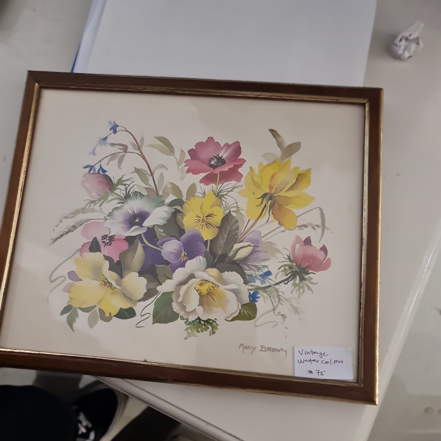 Vintage watercolour by Mary Brown