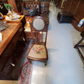 Victorian ballon back chair with tapestry seat