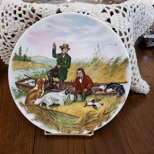 Poole Pottery Decorative Plate - Wild Duck Shooting by Currier & Ives