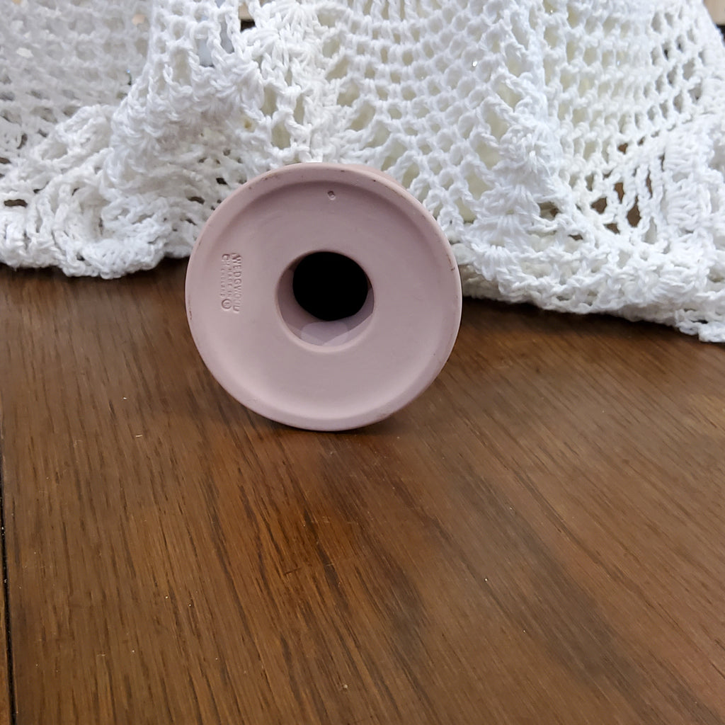 Wedgwood Pink Jasperware Candlestick
