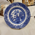 Staffordshire Blue Willow Transferware Plate