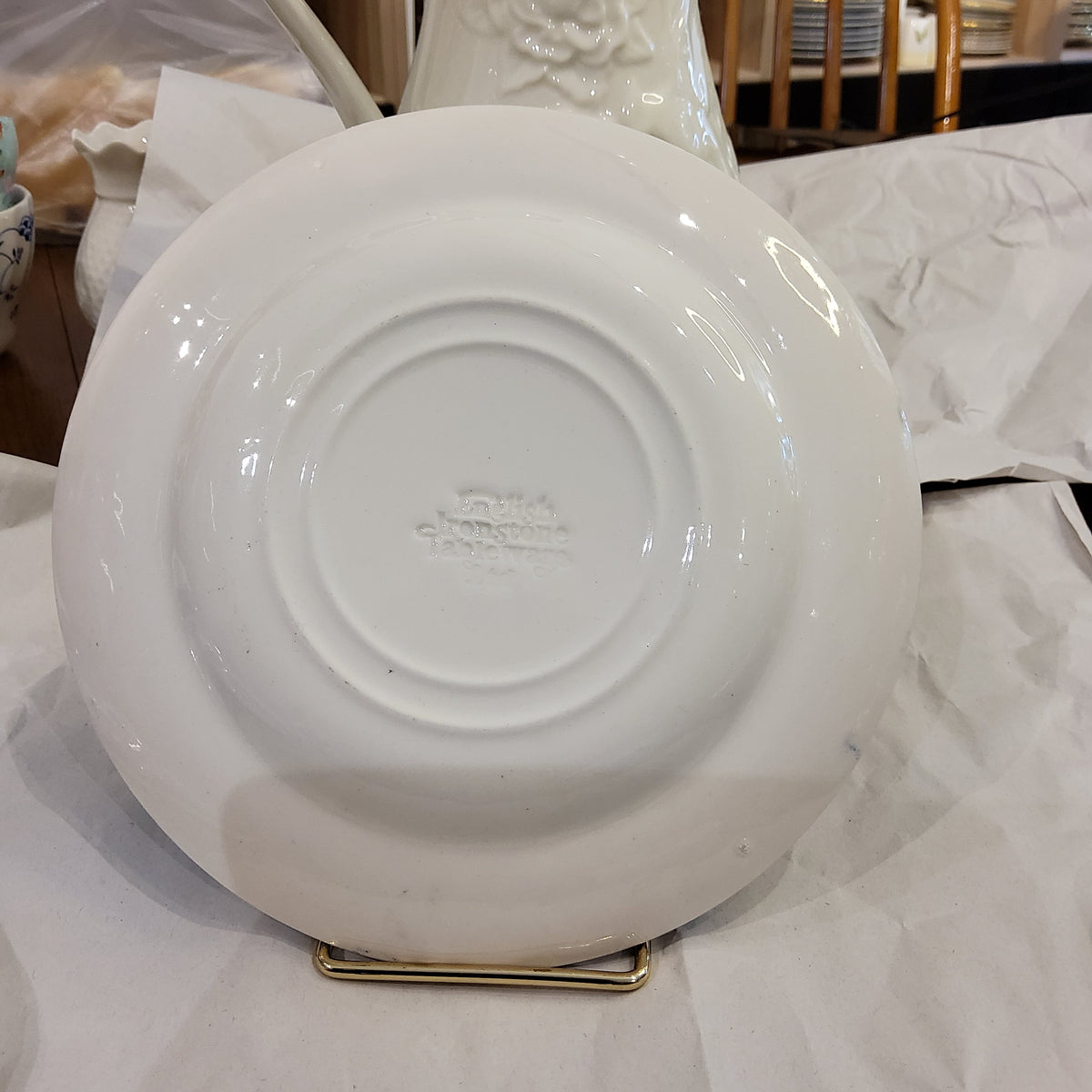 Staffordshire Blue Willow Transferware Plate