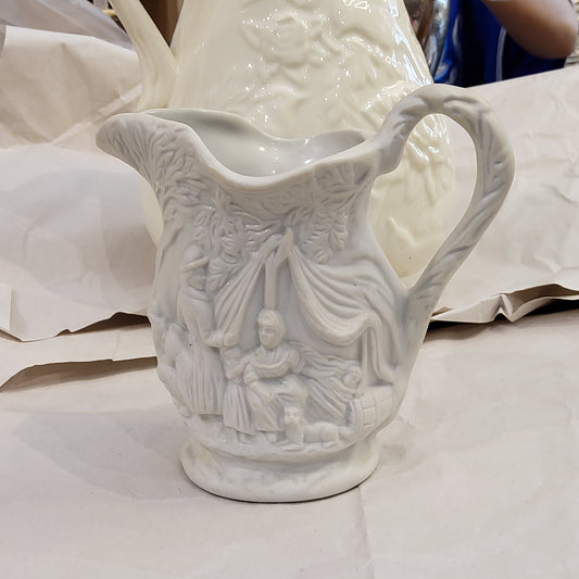 White Parian Ware Decorative Jug