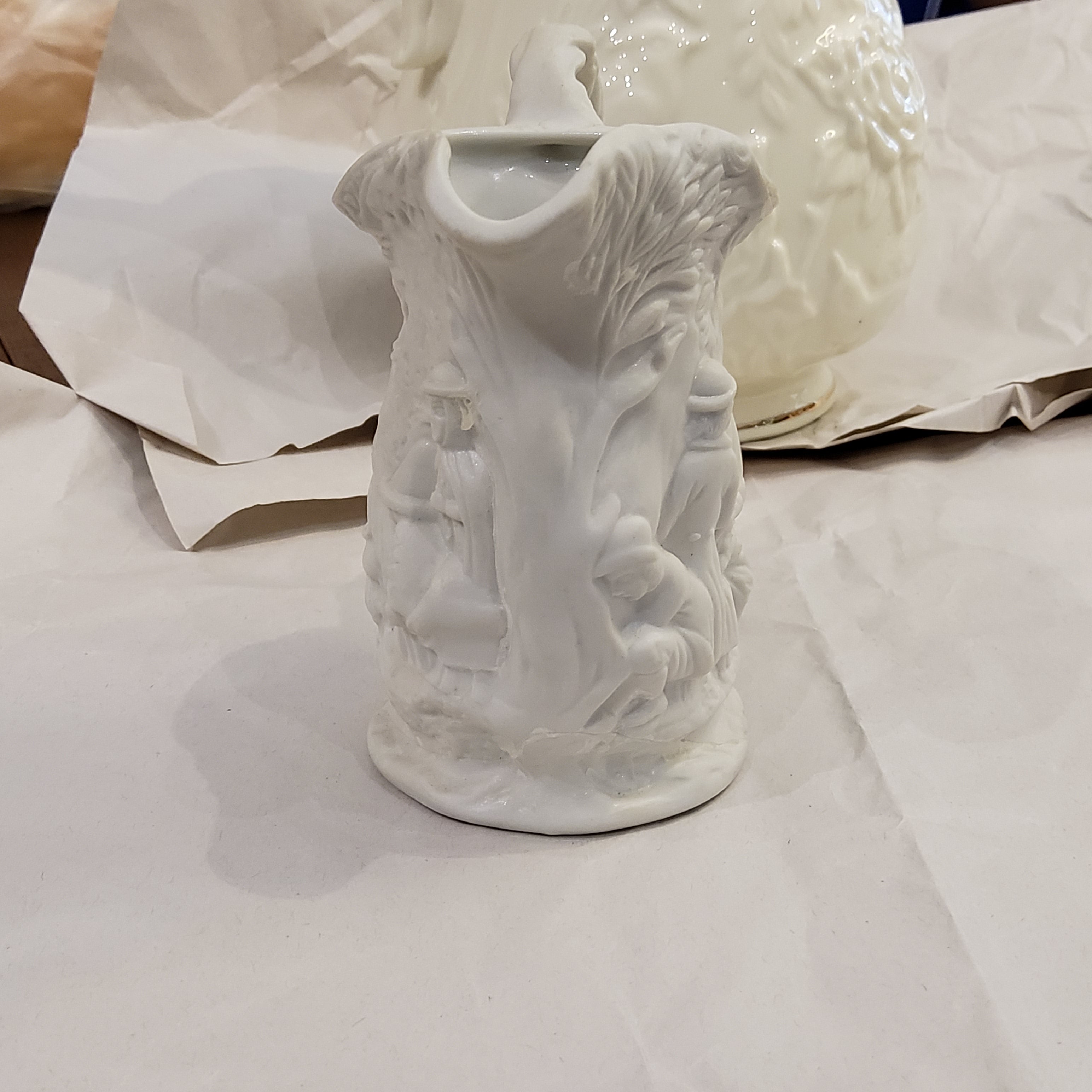 White Parian Ware Decorative Jug