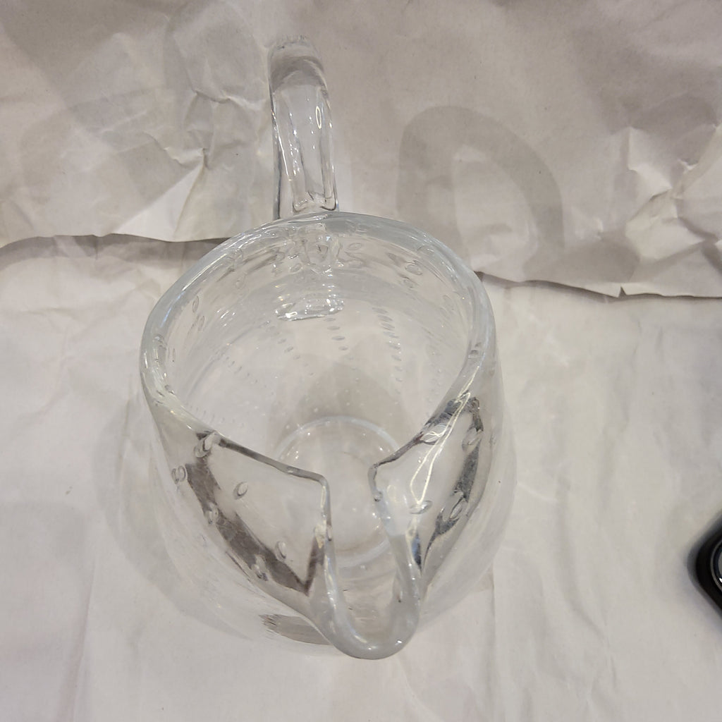Vintage Designer Pore Bubble Glass Water Jug