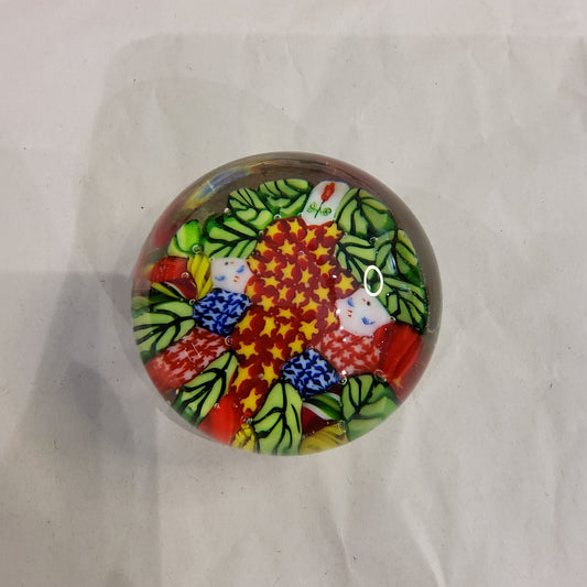 Millefiori Figural Glass Paperweight