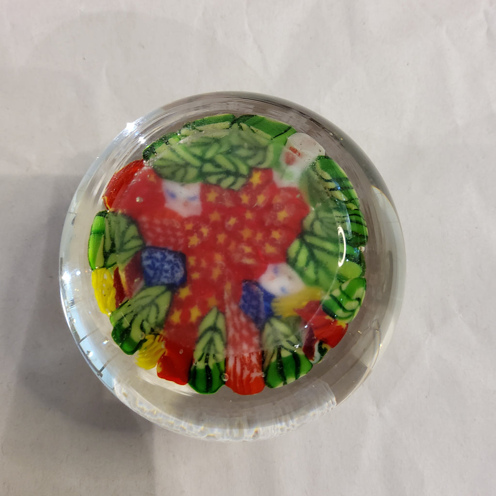 Millefiori Figural Glass Paperweight