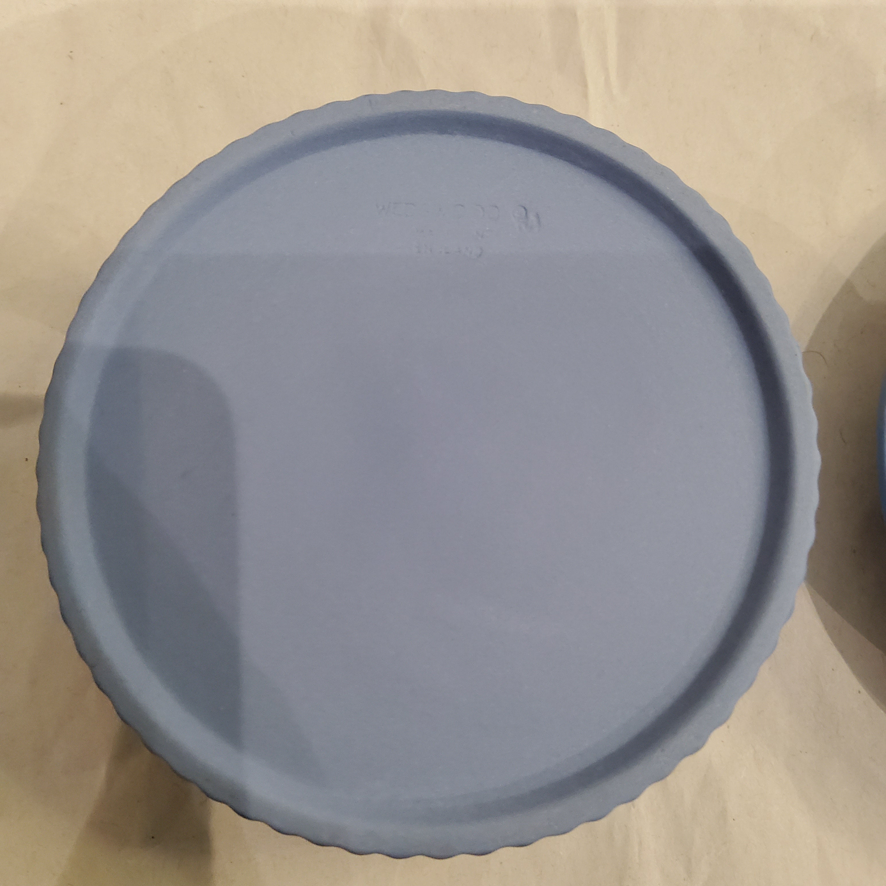 Wedgwood Light Blue Jasperware Round Trinket Box | Neoclassical Relief | Collector's Piece