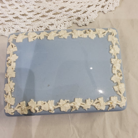 Wedgwood Rectangular Embossed Trinket Box