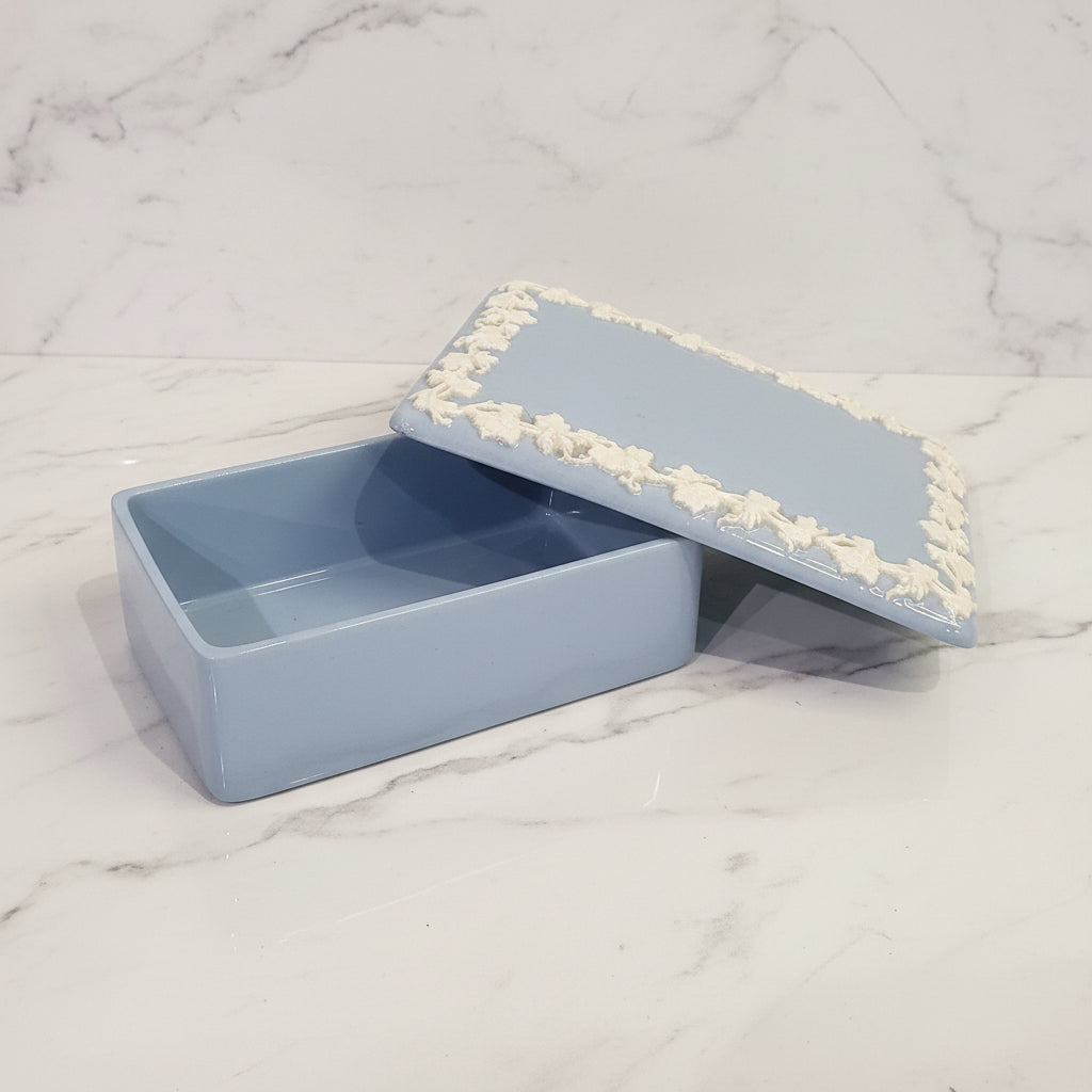 Wedgwood Rectangular Embossed Trinket Box
