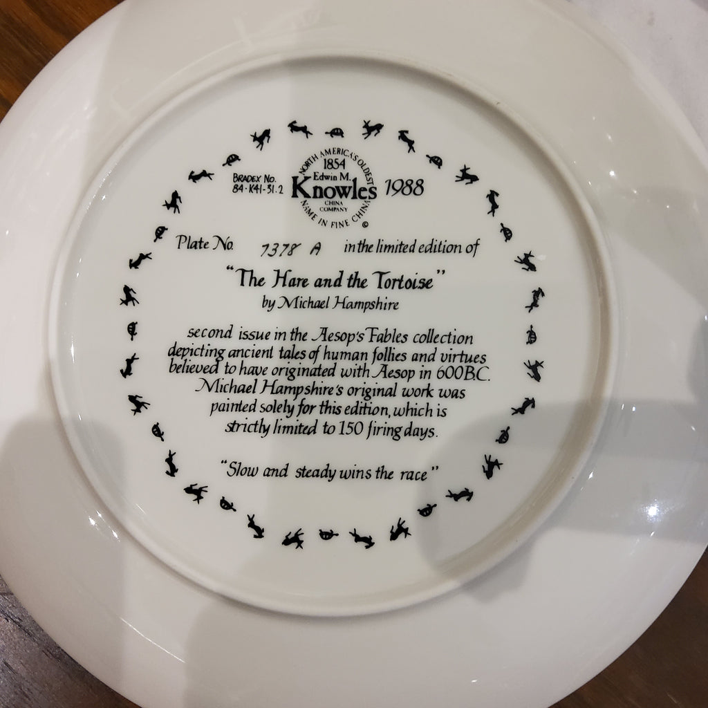 The Hare and Tortoise display plate