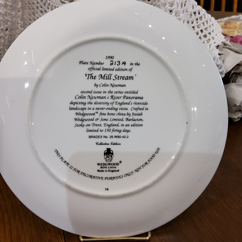 Wedgwood The Mill Stream Plate 1990