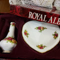Royal Albert Old Country Roses Mini Vase & Heart dish Set ❤️