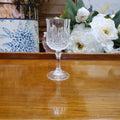 Vintage Cut Glass Wine Goblet