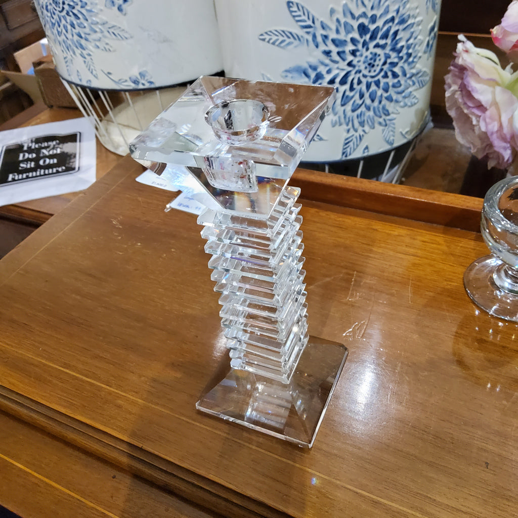 Art Deco Revival Cyrstal Candlestick