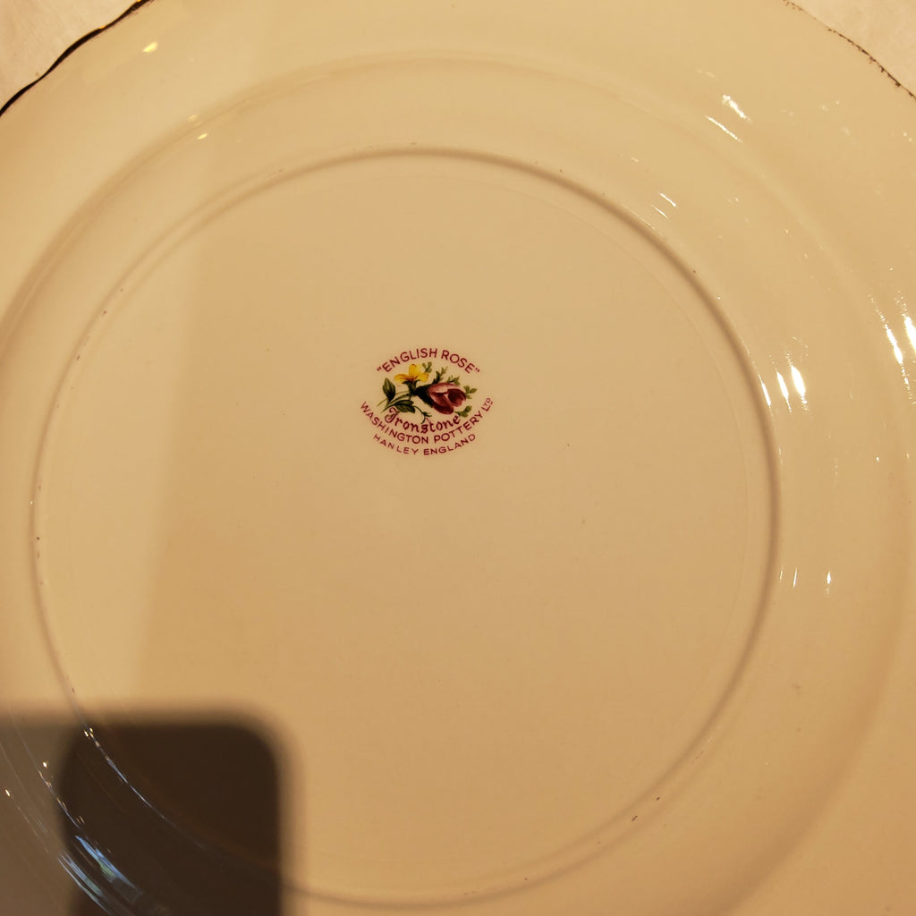 Washington Pottery English Rose Breakfast Plate (Hanley England)