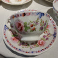 Victorian Hand-Painted Tea Cup Set