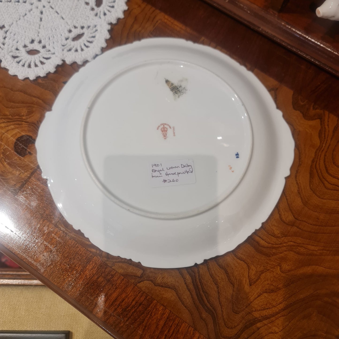 1901 Royal crown derby hand painted Imari plate