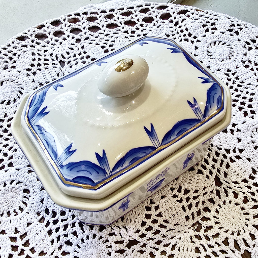 1988 Handpainted Canister with Lid
