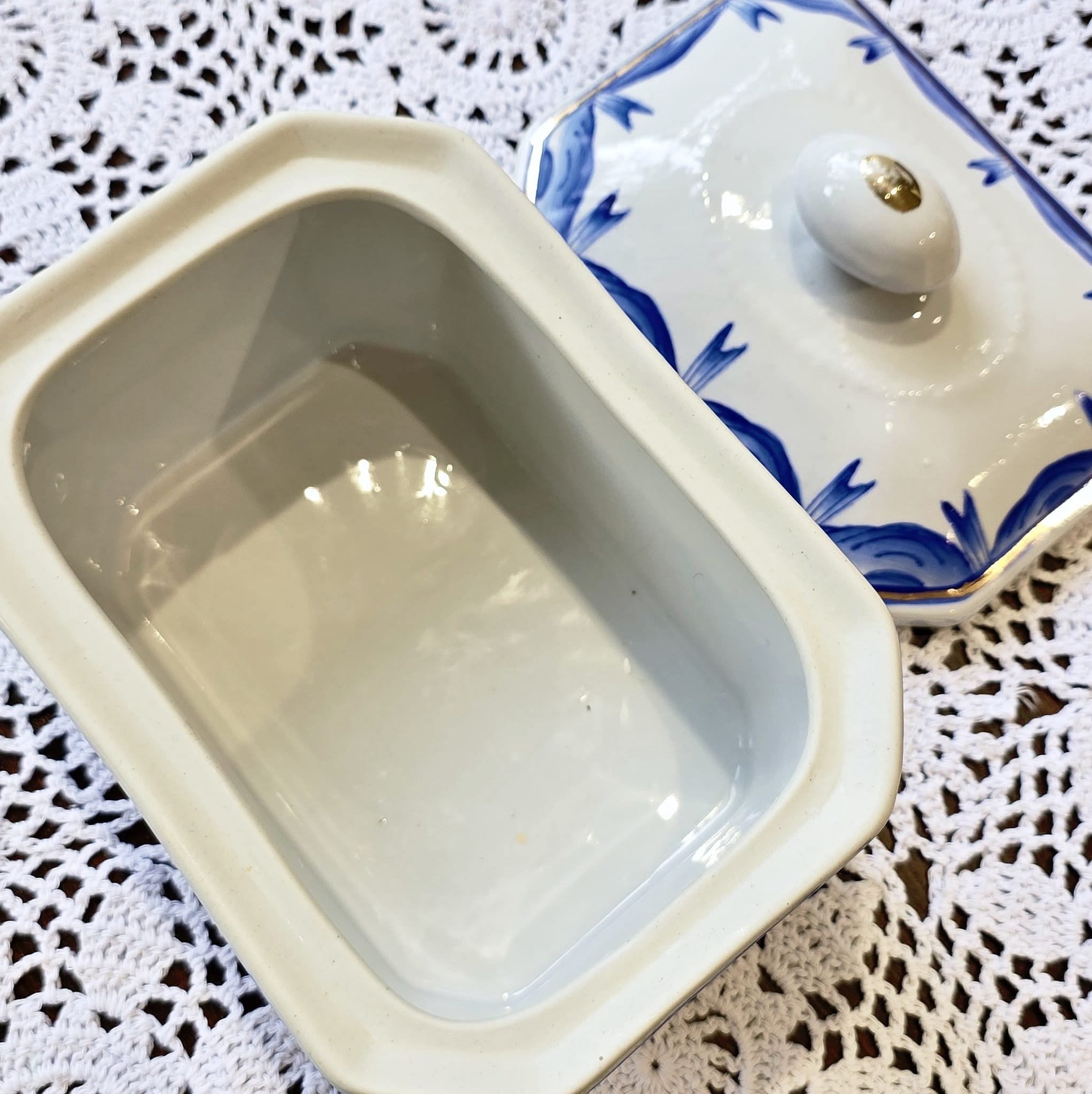 1988 Handpainted Canister with Lid
