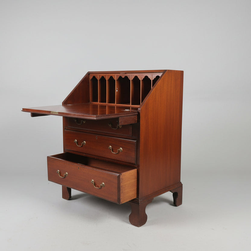 19th C. Diminutive Desk with Satinwood Inlaid Bureau Open
