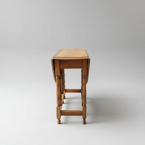 19th Century  Rustic Light Oak Folding Gateleg Table