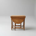 19th Century  Rustic Light Oak Folding Gateleg Table