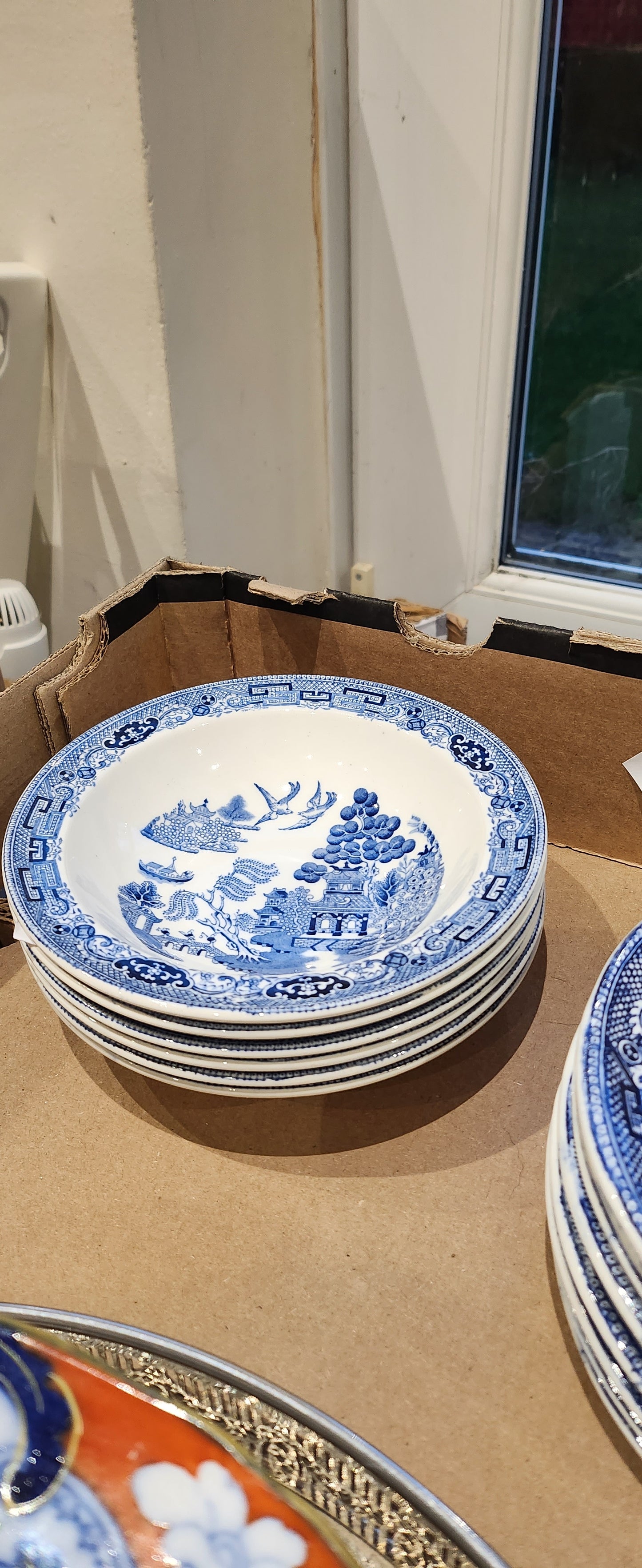 Wedgwood blue willow soup bowl